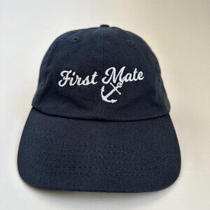 First Mate Anchor Baseball Cap Adjustable Strap Back Hat Embroidered 100% Cotton